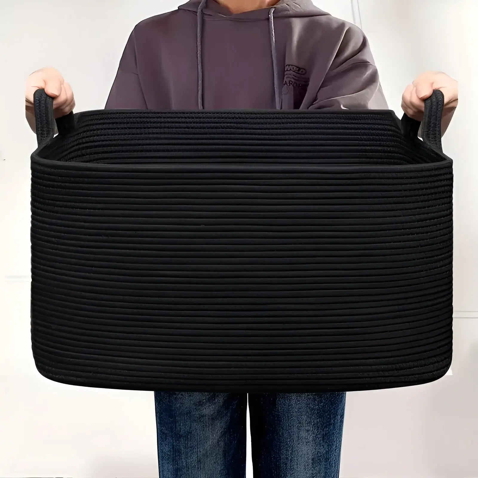 Woven Basket | Interlaced Pattern | Carry Handles | WohnHafen