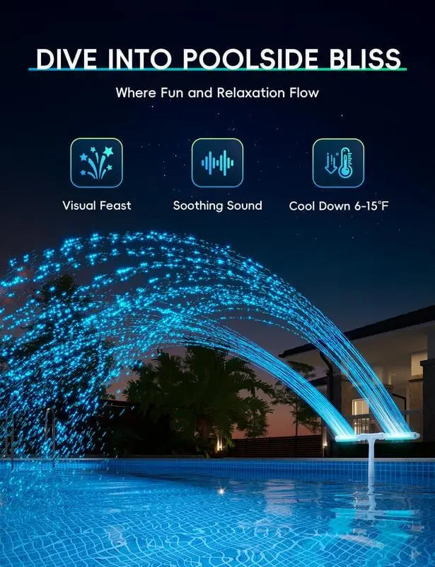 AquaZephyr™ — Transform Your Pool into a Cool, Mesmerizing Oasis of Light and Refreshment