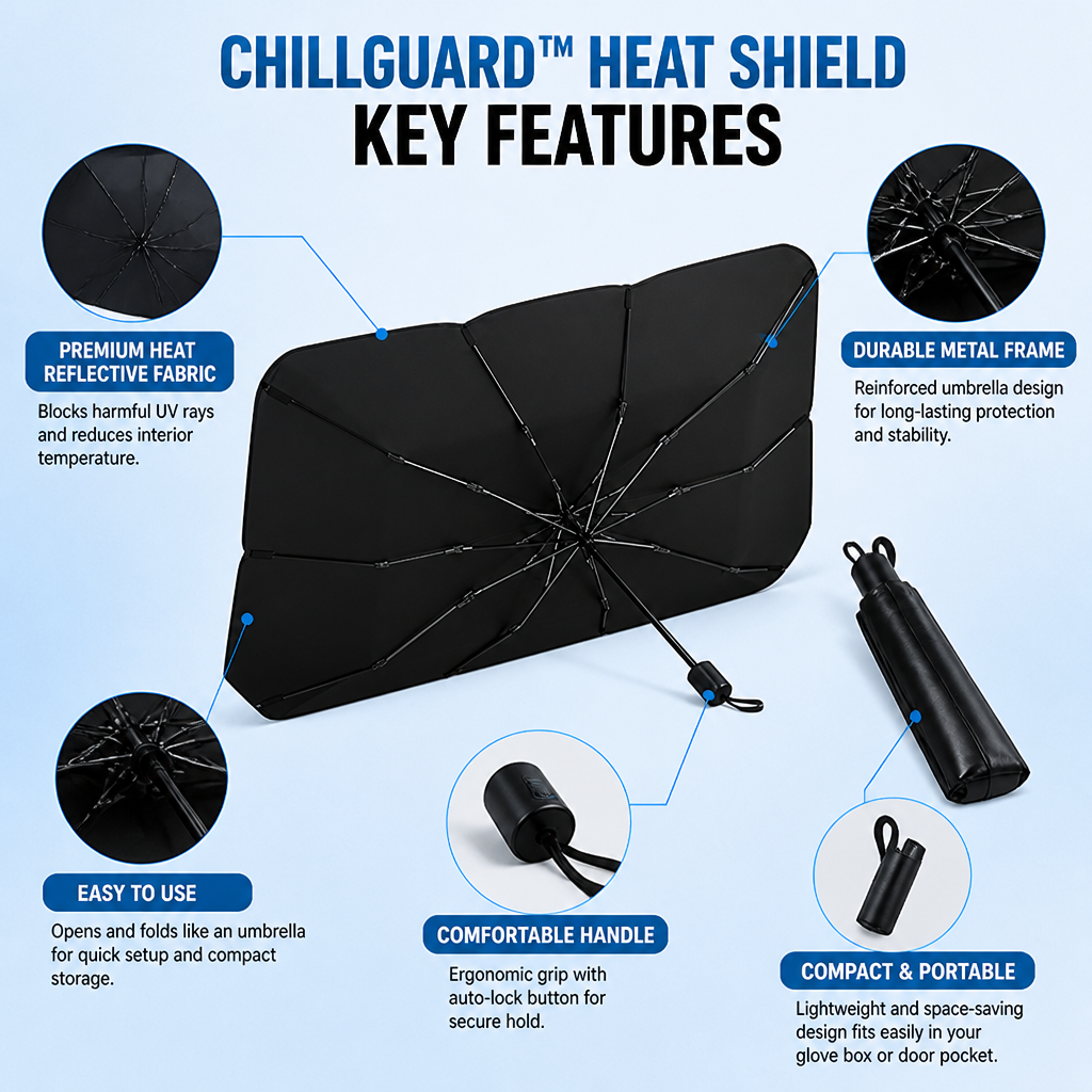 ChillGuard™ Heat Shield — Step Into Instant Cool Comfort and Protect Your Ride from Blazing Heat