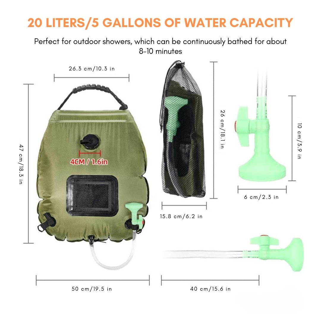 Portable Solar Shower – Enjoy Warmth and Freshness Anywhere Adventure Calls