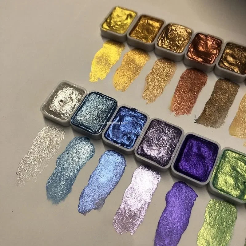 VibraLux™ Metallic Watercolors — Ignite Your Art with Blinding Sparkle and Hypnotic Shine