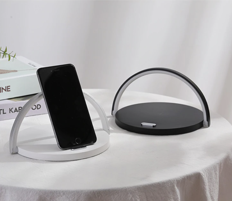 LED Nightstand Lamp with Wireless Charging Pad