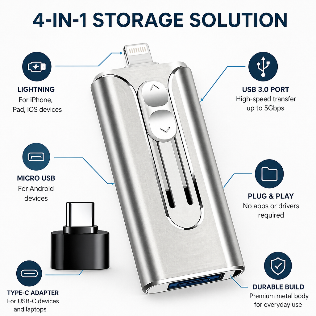 GeniusDrive™ — Instantly Unlock Limitless Storage and Carry Every Memory Everywhere