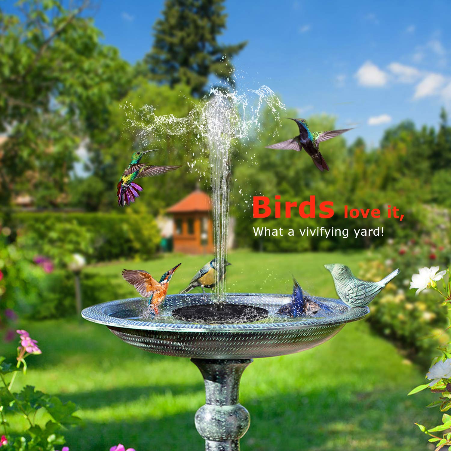 Solar Fountain – Enchant Your Garden with Lively Water Feature and Solar Power