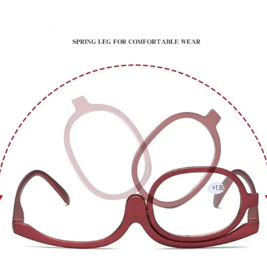 Sharp-Vision Swiveling Magnifier Glasses™ — Flawless Makeup Precision for Stunning Confidence Every Time