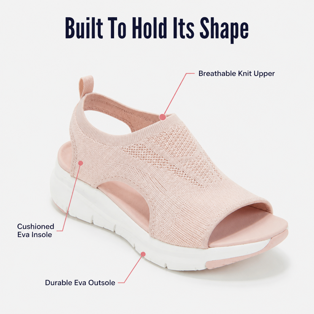 SlingFlexie™ – Breathable Knit Slingback Comfort Sandals with Arch Support