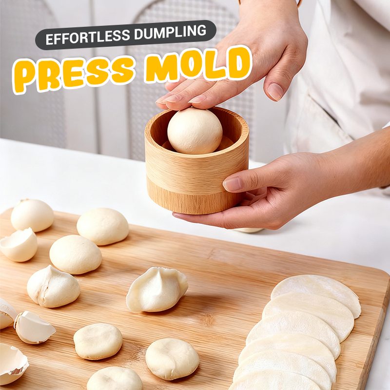 Dumpling Maker | Wooden Dough Stamp | Non-Stick Finish | DumpliForm