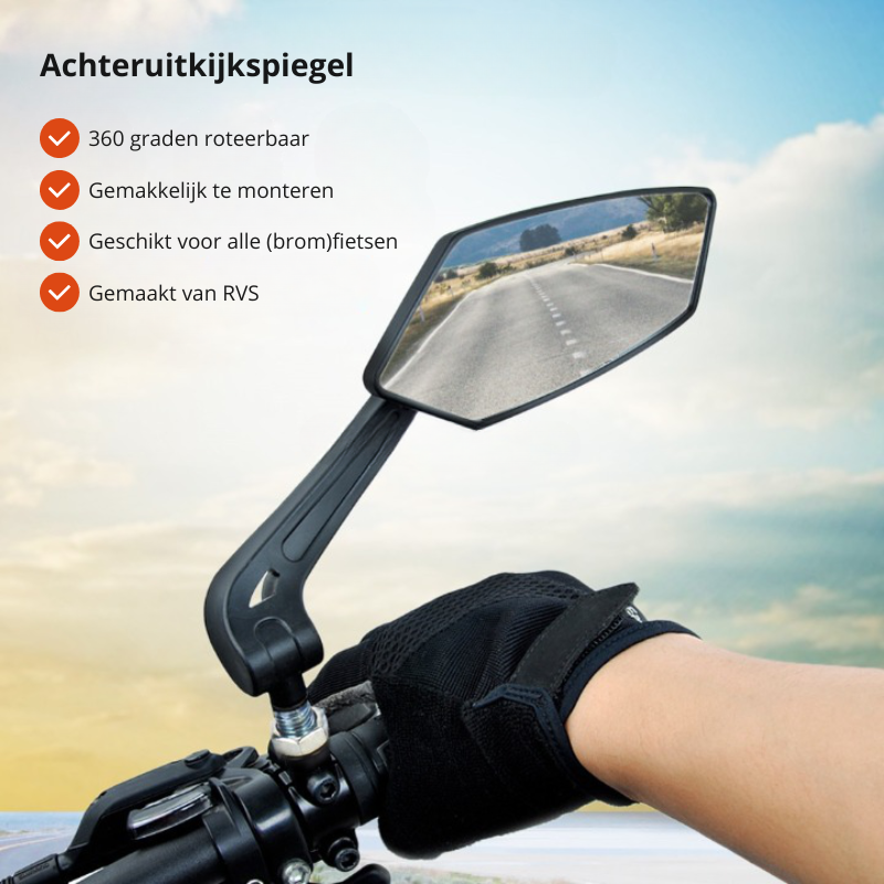 360° Bike Mirror with Handlebar Mount