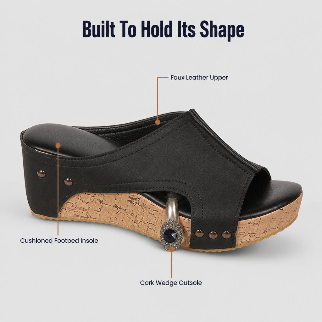 SolaraLuxe™ Wedge Sandals — Walk Pain-Free with Bold Style That Commands Attention