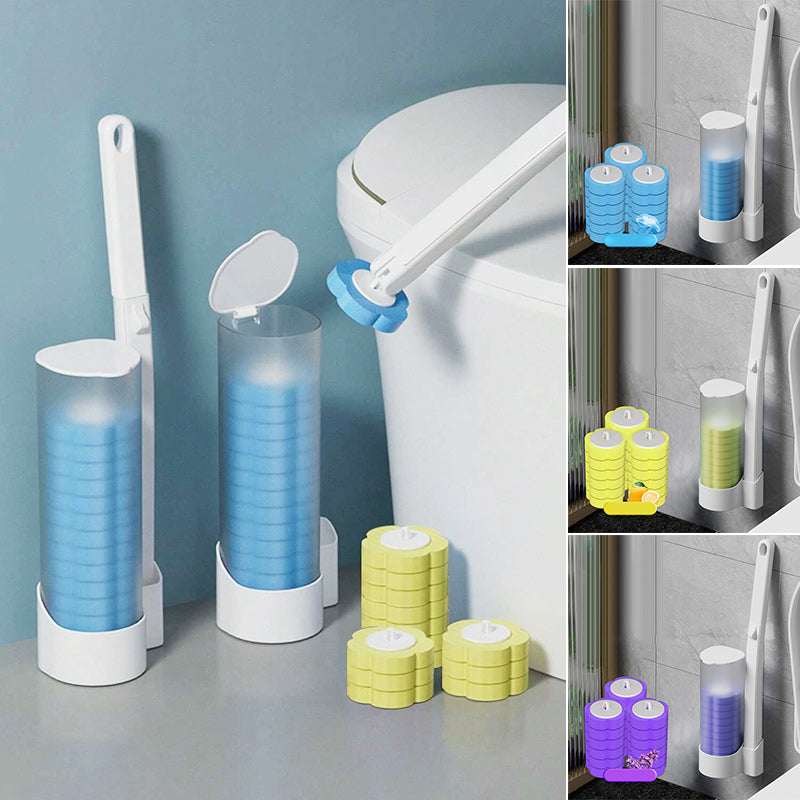 Disposable Toilet Scrubber | Antibacterial | Hygienic Sponge Tips | CleanClick