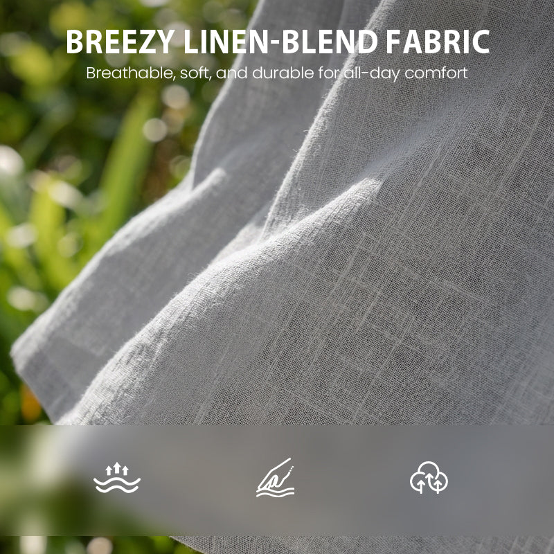 Drakescape™ – Relaxed Hooded Linen-Blend Two-Piece Set