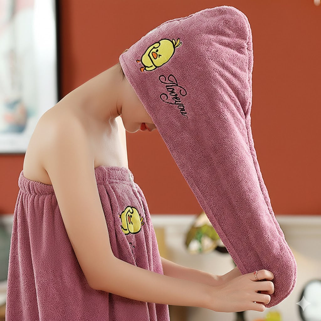 Quick-Dry Hair Towel – Gentle on Hair for Effortless Shine without Frizz