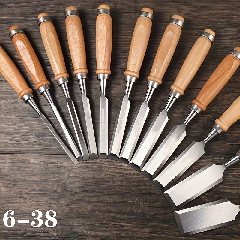 12-Piece Precision Wood Chisel Set for Clean Woodworking