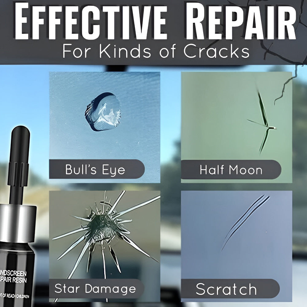CrystalBond™ Glass Repair Kit — Stop Cracks Fast and Restore Glass Clarity Like New
