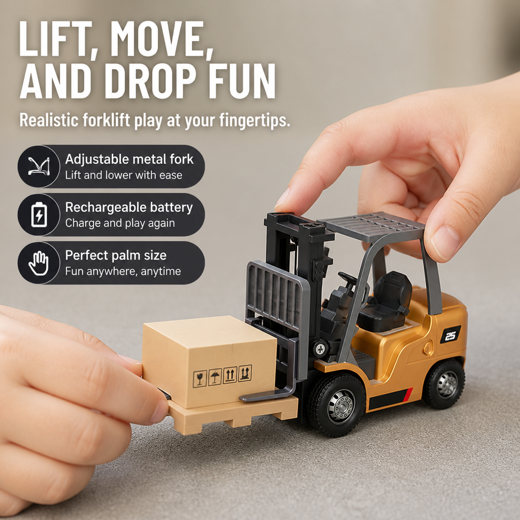 CommandLift™ Mini Forklift — Crush Boredom with Real Forklift Thrills at Your Fingertips