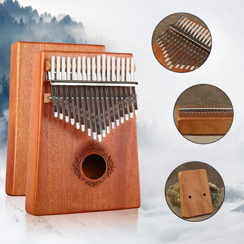Kalimba Musical Instrument – Soothing Sounds from Natural Mahogany