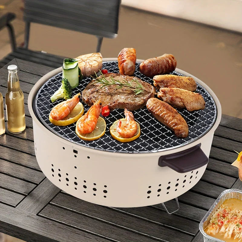 Portable Charcoal Grill for Garden and Balcony