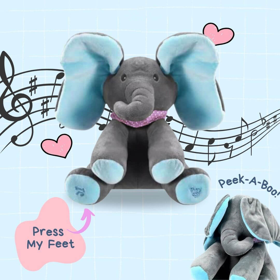 PeekPal™ – Talking Elephant Plush That Plays, Sings & Delights