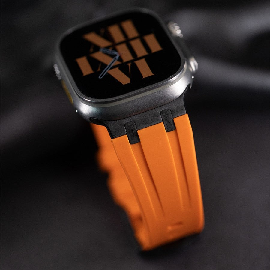 Thick Silicone Strap with Titanium Connector for Apple Watch