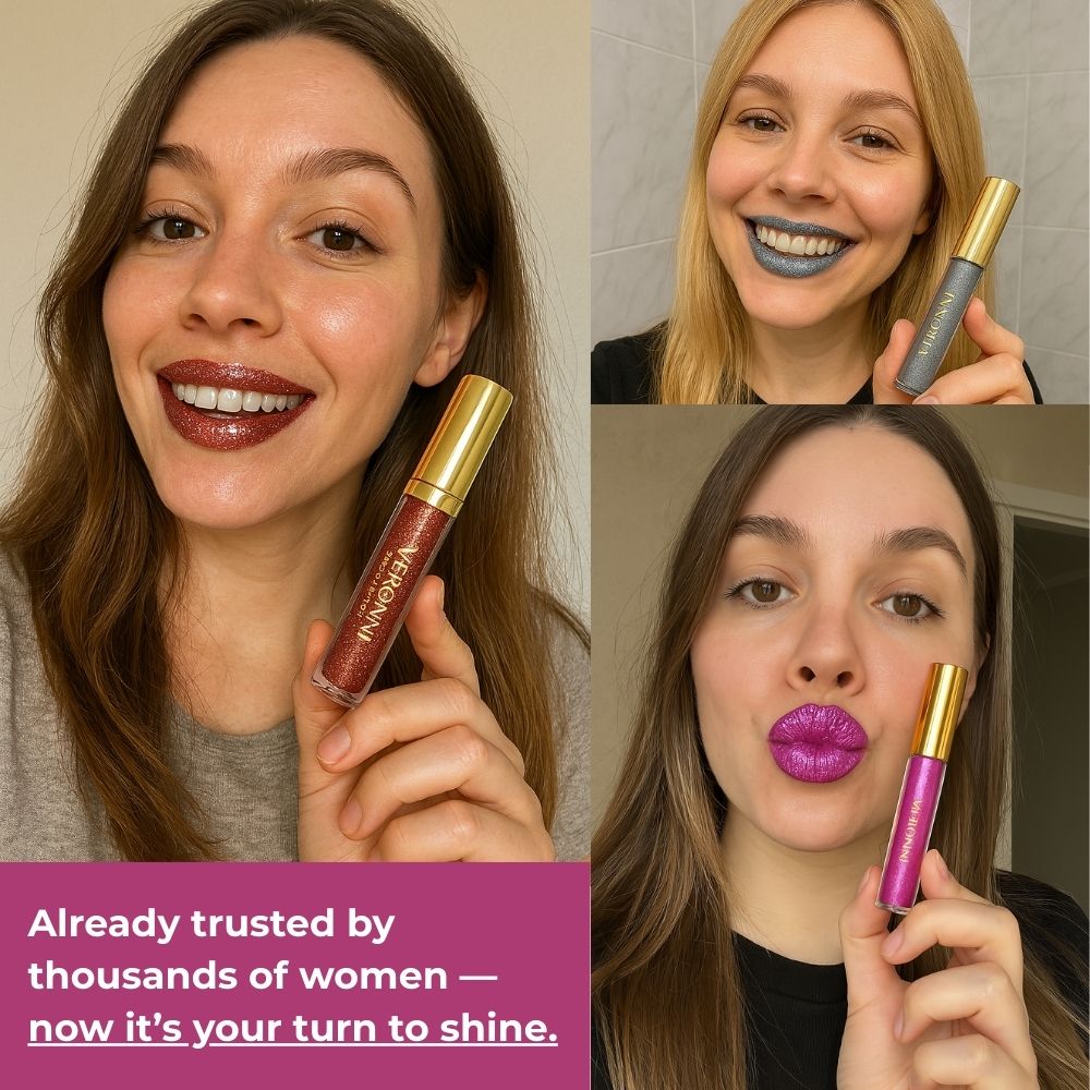 GlitzLip™ — iquid Lipstick | Intense Color, Mirror Gloss (1+1 FREE)