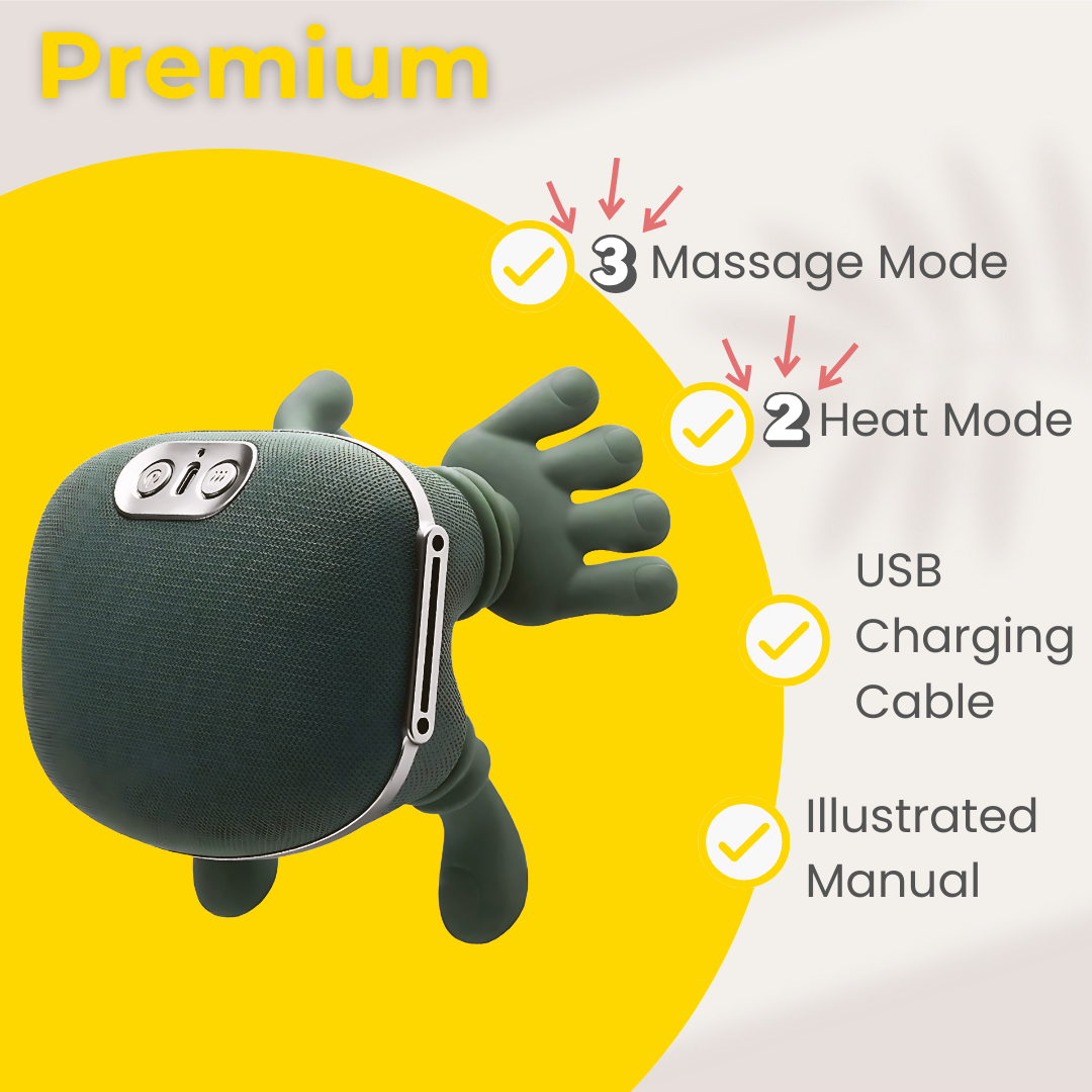 Portable Hand Massager with Heat – USB Rechargeable and Flexible Design
