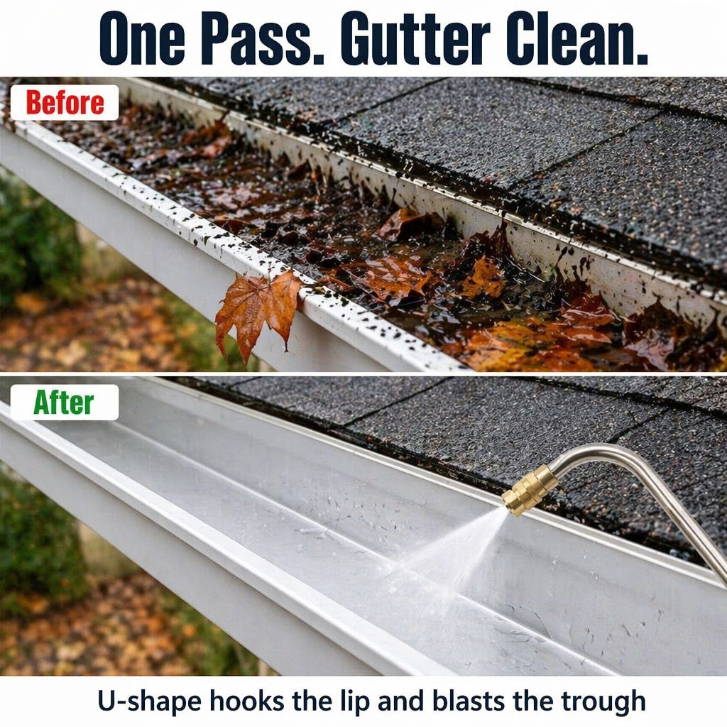 SkySweep™ — Blast Gutters, Siding & Second-Story Grime Without Climbing a Ladder