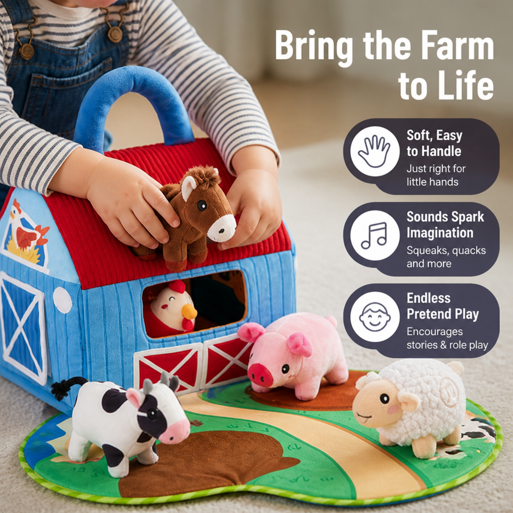 PetalNest™ Interactive Farm Set — Ignite Wonder and Confidence with Every Soft, Sound-Filled Adventure