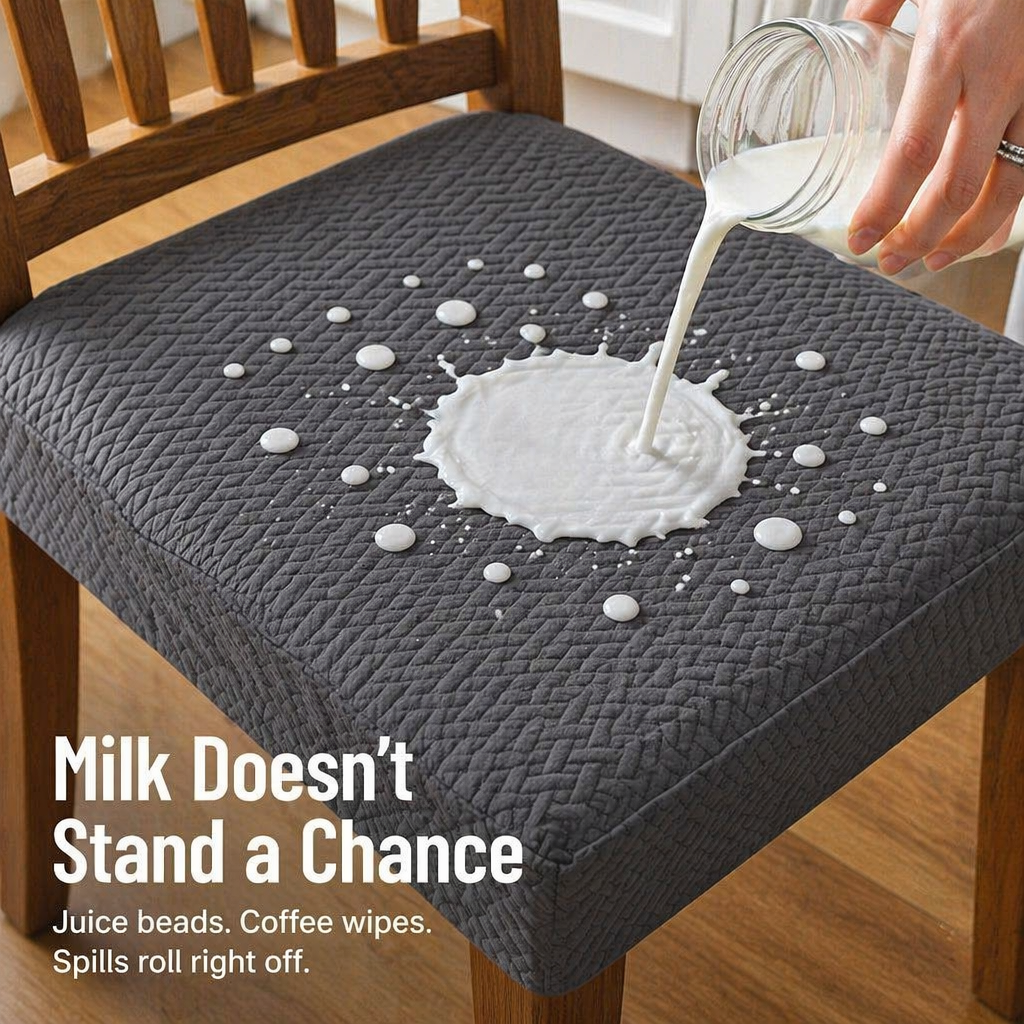 SlipGuard™ Jacquard Chair Covers — Shield Every Seat From Spills, Stains & Sticky Fingers