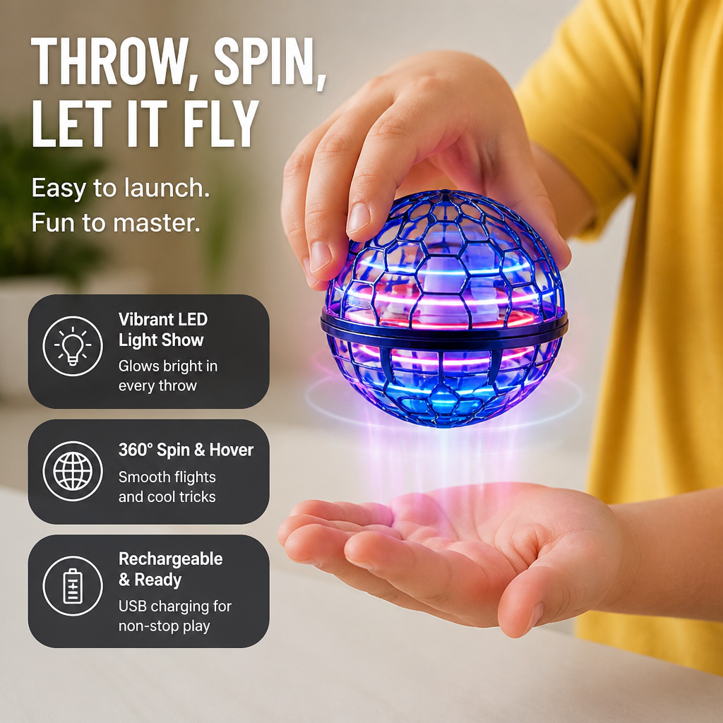 AeroLume™ Sphere — Ignite Every Moment with Mesmerizing Light and Effortless Flight