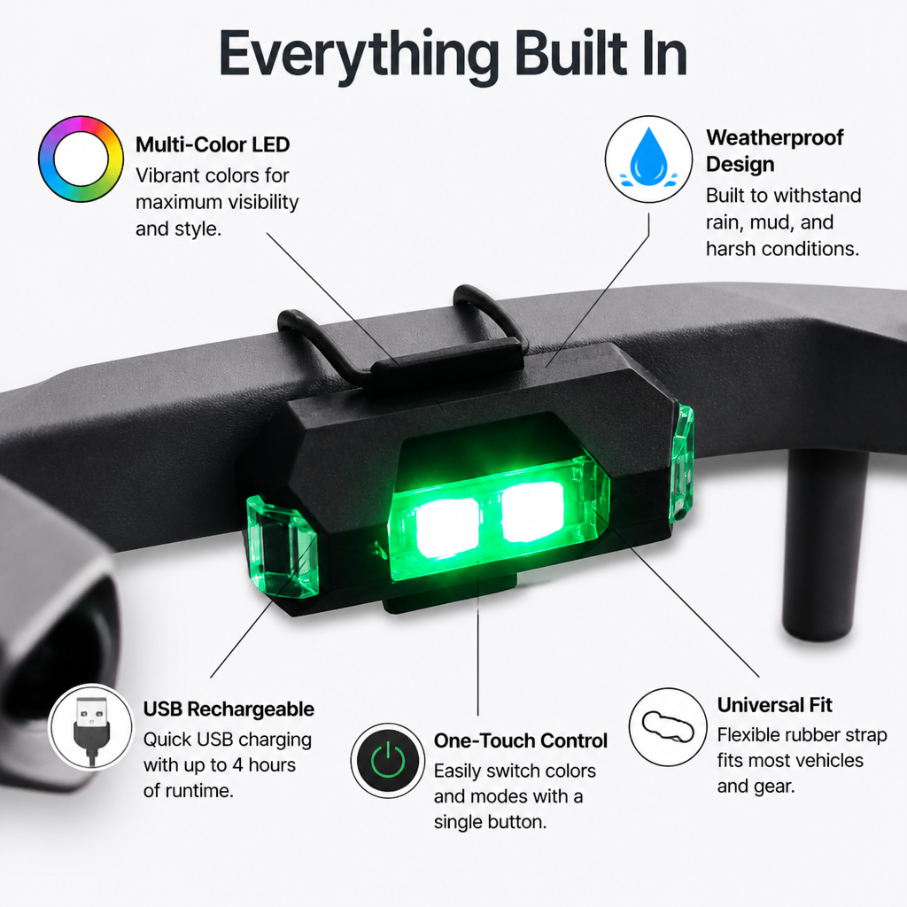 LuminaFlex™ — Ignite Your Ride with Unstoppable Nighttime Confidence