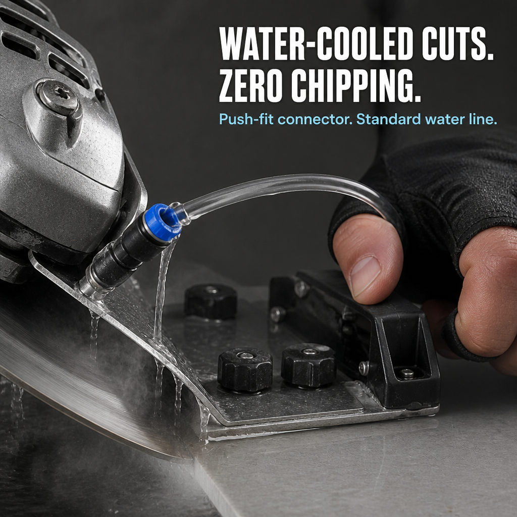PrecisionPro™ — Carve Factory-Sharp 45° Tile Miters Without a Wet Saw