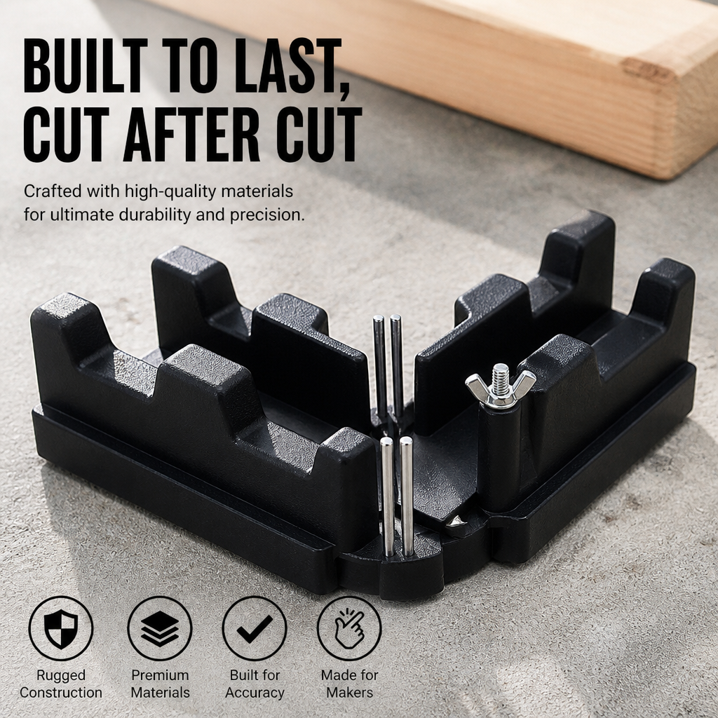SharpEdgePro™ — Clamp, Guide & Cut Flawless Trim Corners Without a Power Saw