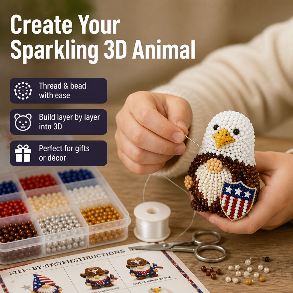 LumaBead™ — Unleash Calm Creativity and Craft Sparkling 3D Animal Wonders