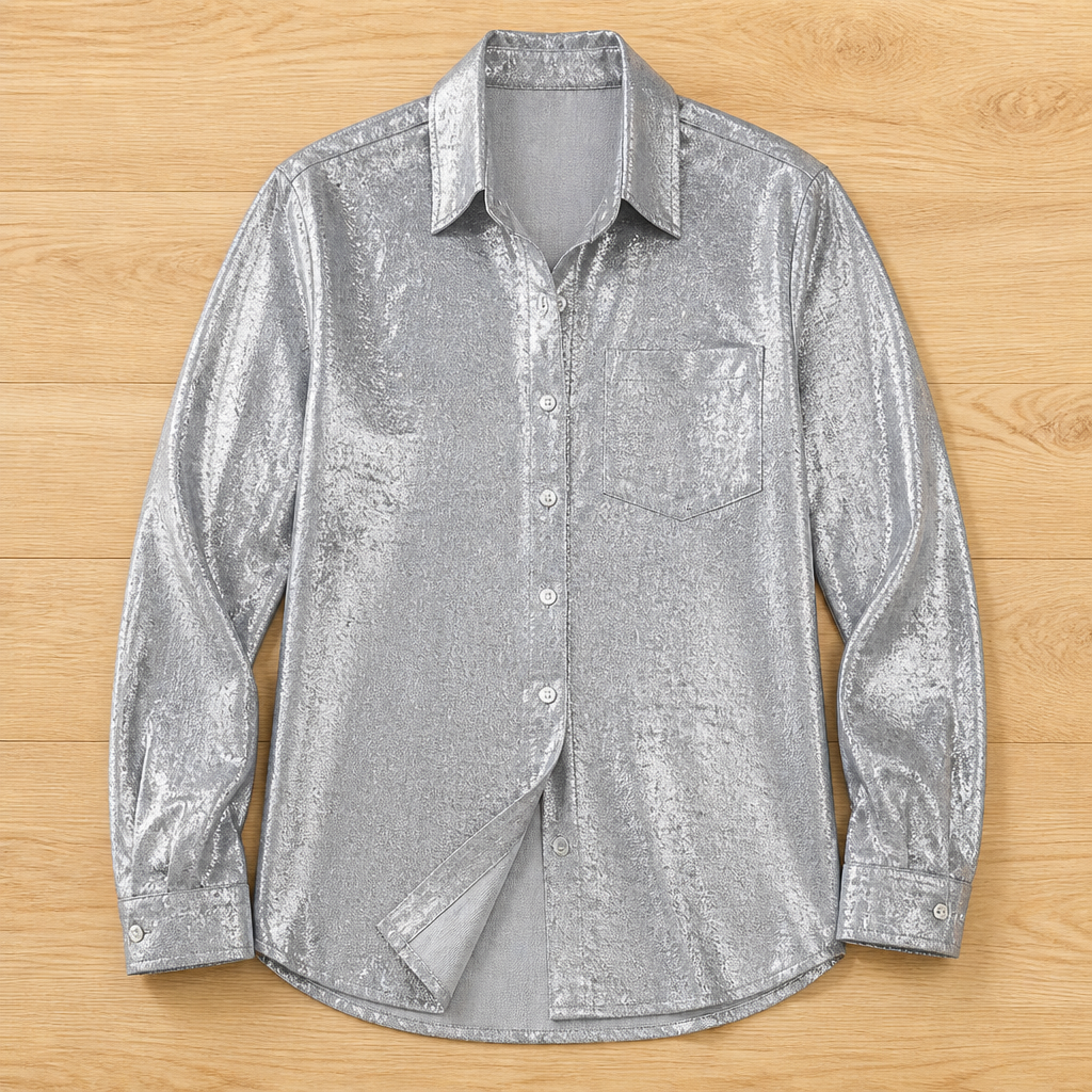 SilkenAura™ Mercerized Lapel Shirt — Glow with Effortless Elegance and All-Day Confidence