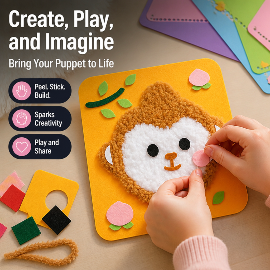 ImagineoCraft™ Stick Puppet Kit — Unlock Your Child’s Creativity and Confidence with Every Handmade Character