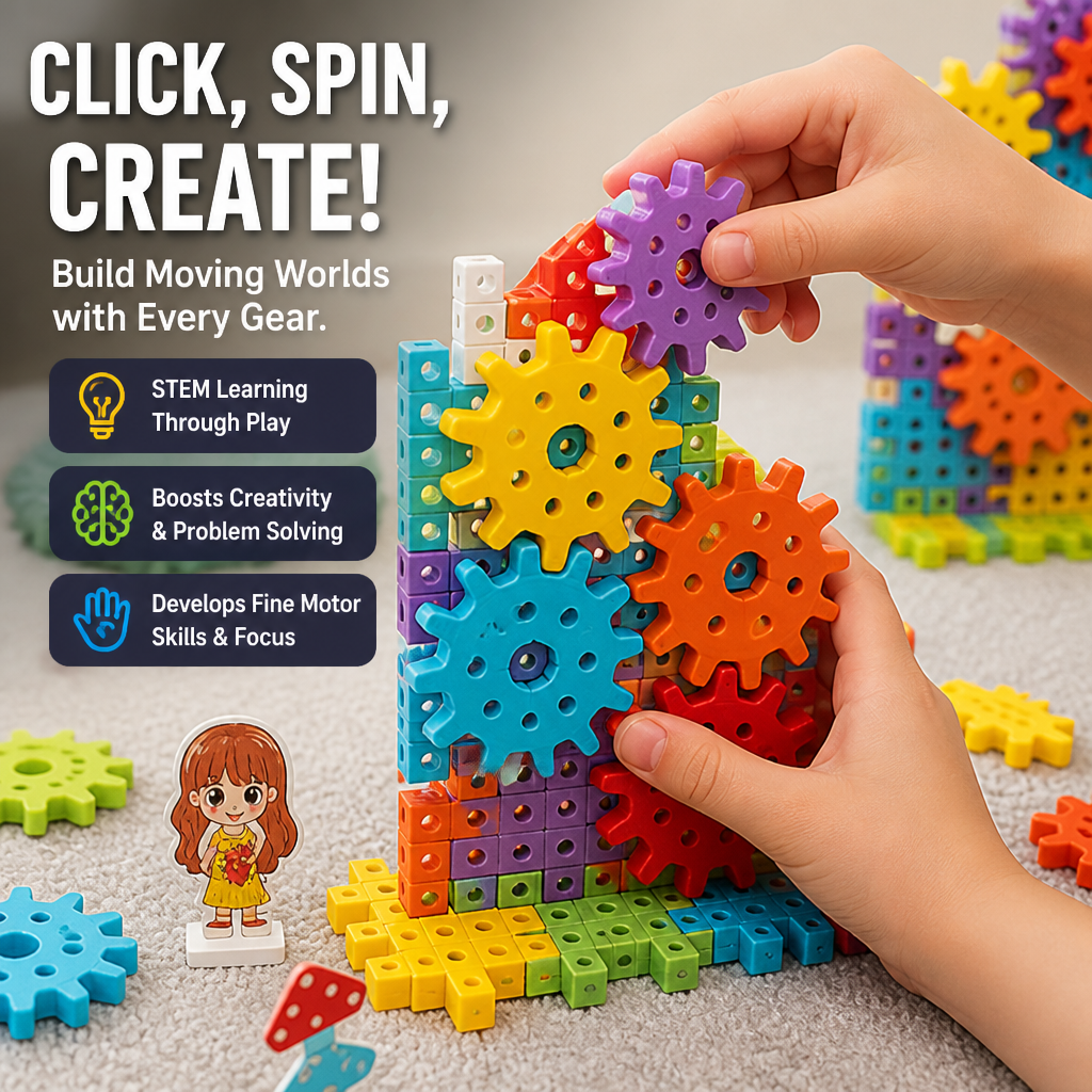 NovaCogs™ 3D Building Set — Ignite Creativity and Build Confidence with Every Click