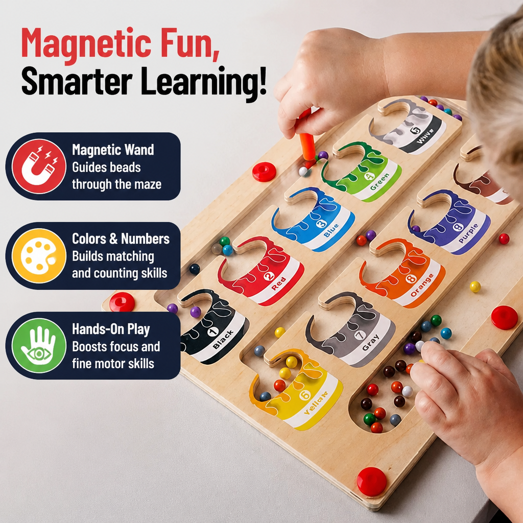 MagniMaze™ — Ignite Your Child’s Confidence With Every Colorful, Magnetic Adventure