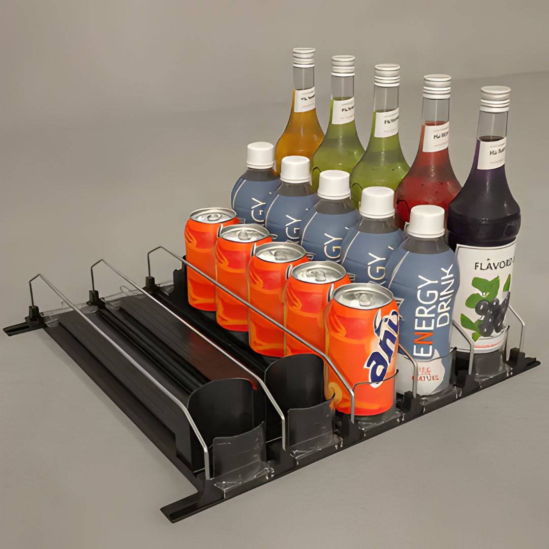 Chill Glide Organizer — Effortlessly Access and Arrange Your Beverages!