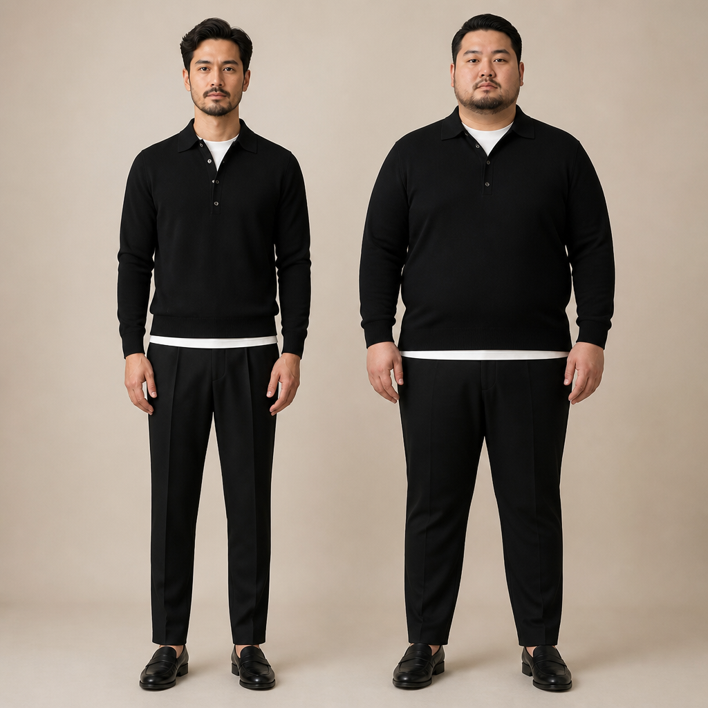 ValorWeave™ – Tailored Knit Polo with Spread Collar & Button Placket