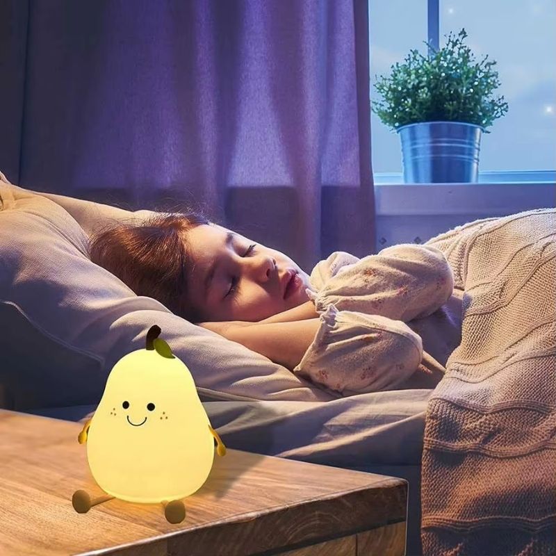 Soft Glowing Pear-shaped Silicone Night Light