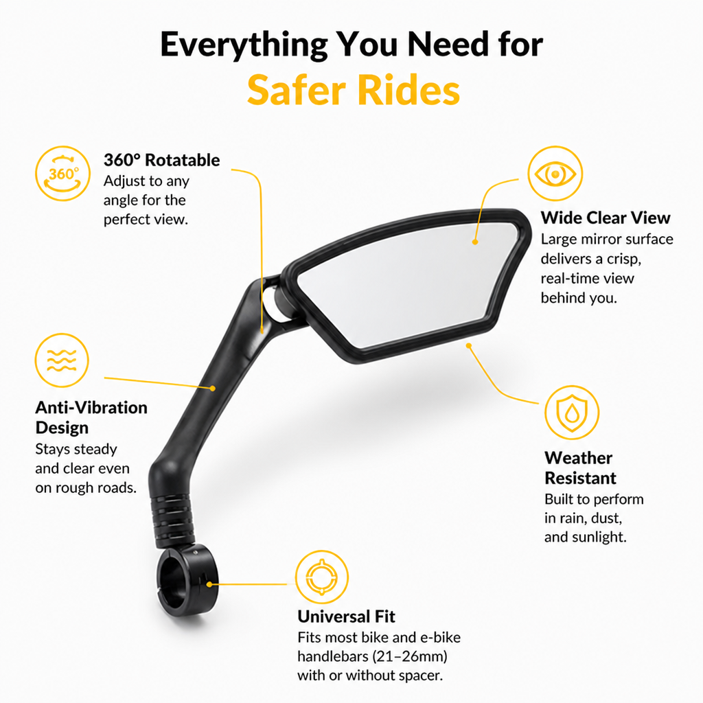 VeloSight™ — Ride with Rock-Solid Confidence and Crystal-Clear Views Every Mile