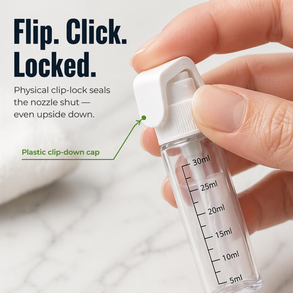 VoyaPack™ — Pack, Lock & Dispense All Four Toiletries From One Case
