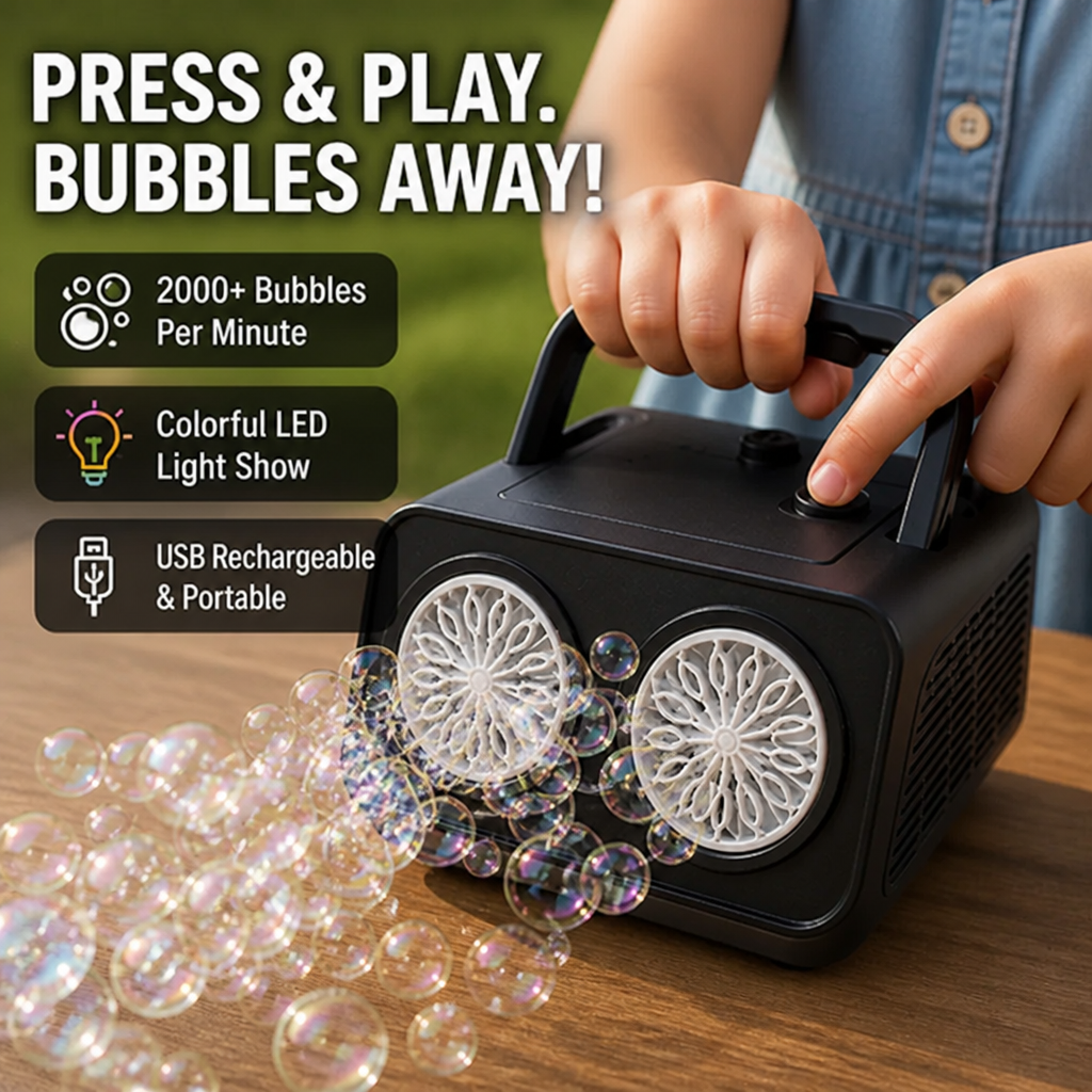 LumaBurst™ — Ignite Every Moment with a Dazzling Storm of Glowing Bubbles