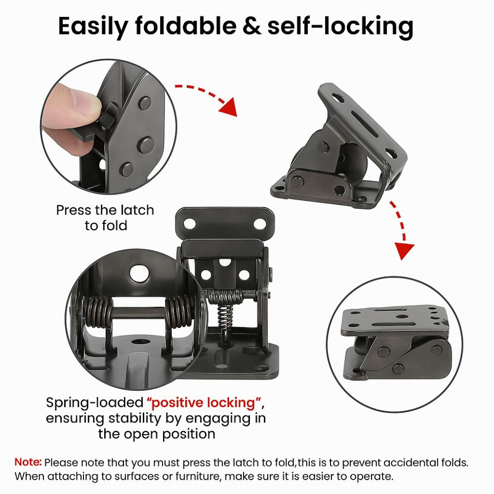 FlexiLock™ Folding Hinges | Self-Locking 90° Hinges