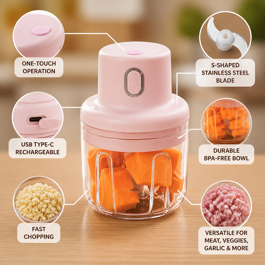GlideChop™ Mini — Crush Meal Prep Hassles and Reclaim Your Time Instantly