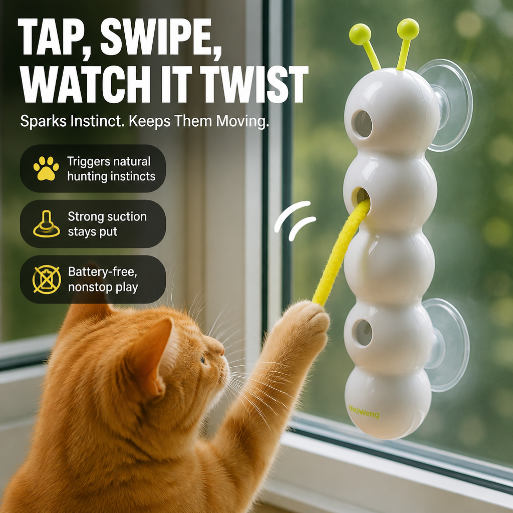 WhiskerTwist™ — Unleash Your Cat’s Wild Hunting Instincts with Endless, Hands-Free Fun