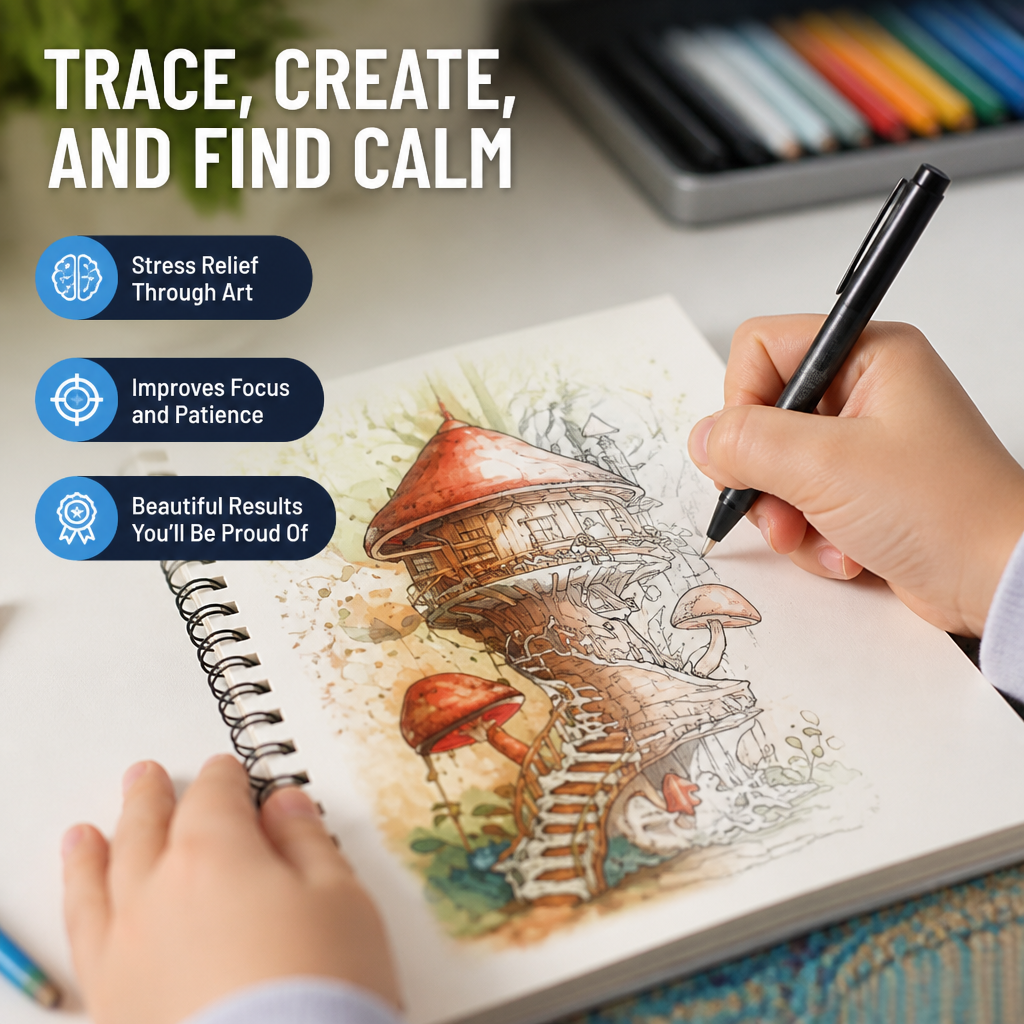 CalmiSketch™ — Calm Your Mind and Ignite Creative Joy with Every Trace