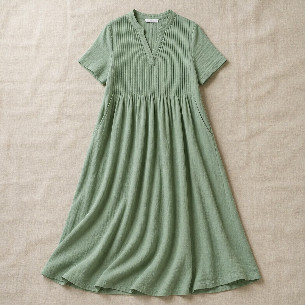 VexaLuxe™ Pleated Dress — Unleash Effortless Grace and All-Day Cool Confidence