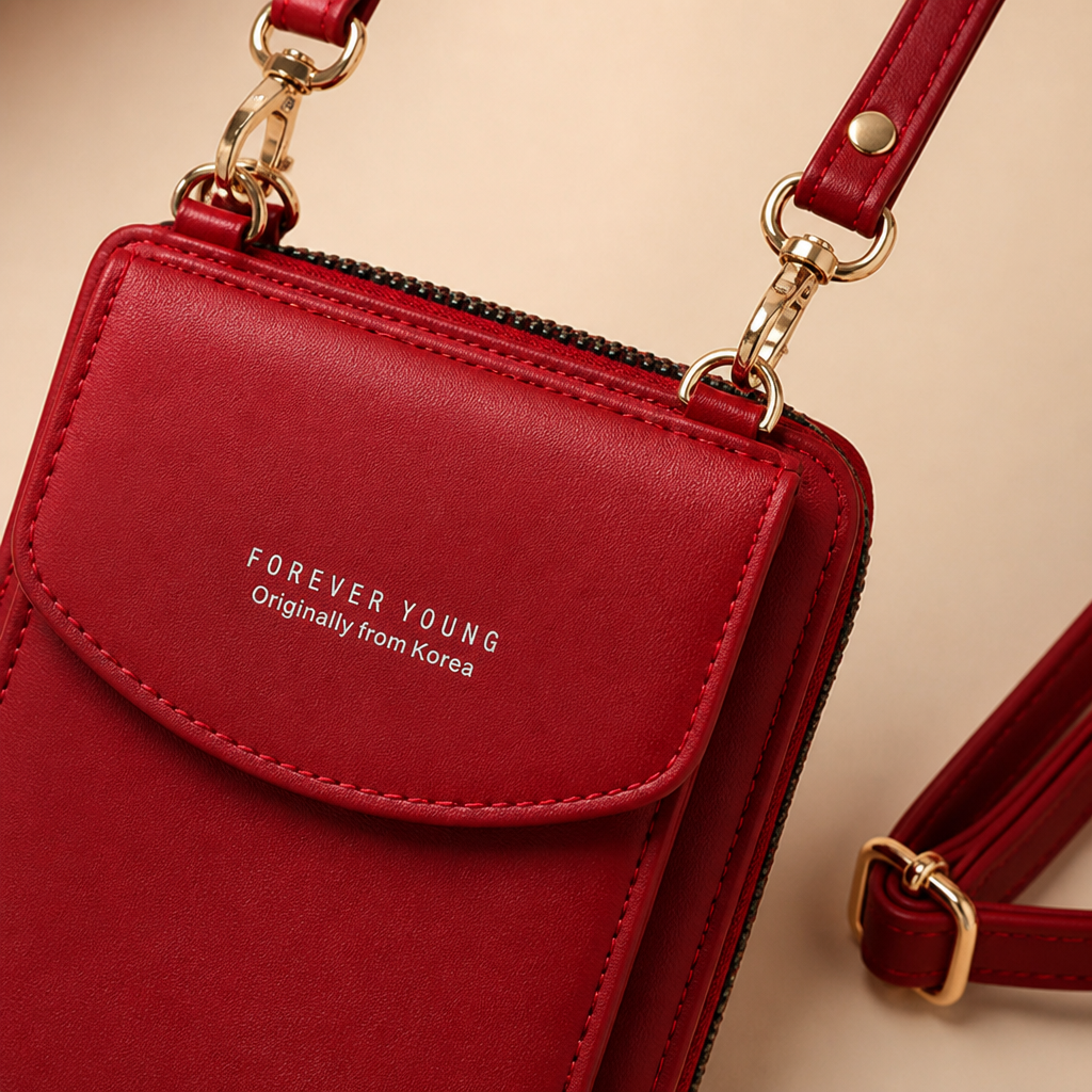 AeroStride™ – Slim Crossbody Phone Bag with Built-In Card Wallet