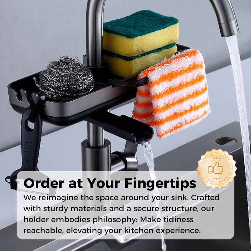 Sink Rack | Speeds Up Sponge and Brush Drying | Clamp-On Mount | SinkSmart